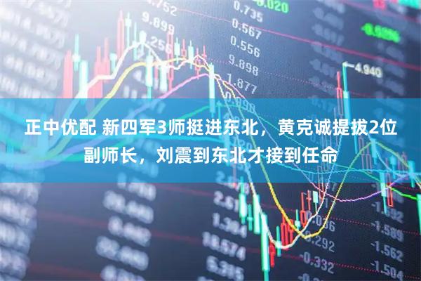 正中优配 新四军3师挺进东北，黄克诚提拔2位副师长，刘震到东北才接到任命