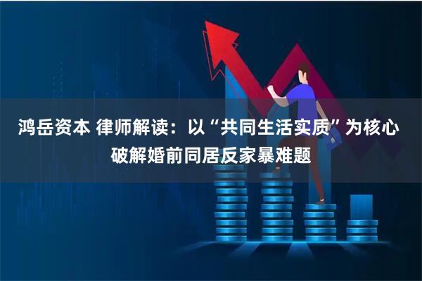 鸿岳资本 律师解读：以“共同生活实质”为核心 破解婚前同居反家暴难题