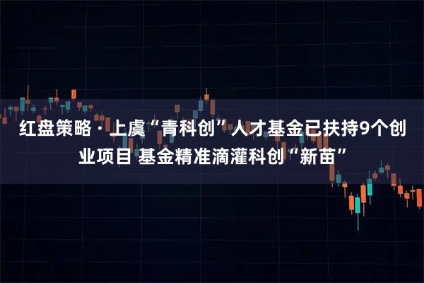 红盘策略 · 上虞“青科创”人才基金已扶持9个创业项目 基金精准滴灌科创“新苗”